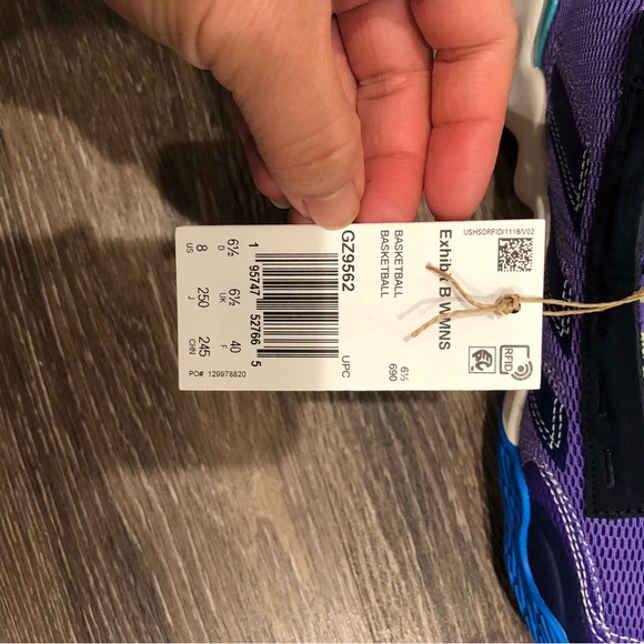 adidas Women's Purple and Blue Athletic Shoes - Picture 8 of 9